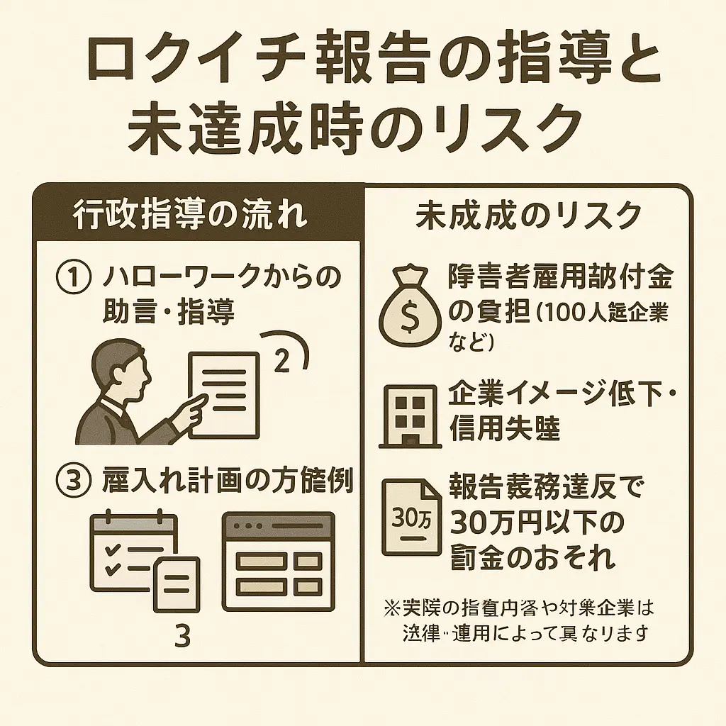 ロクイチ報告の指導と未達成時のリスク