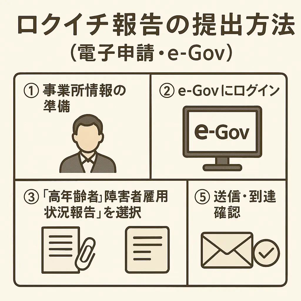 ロクイチ報告の提出方法（電子申請・e-Gov）